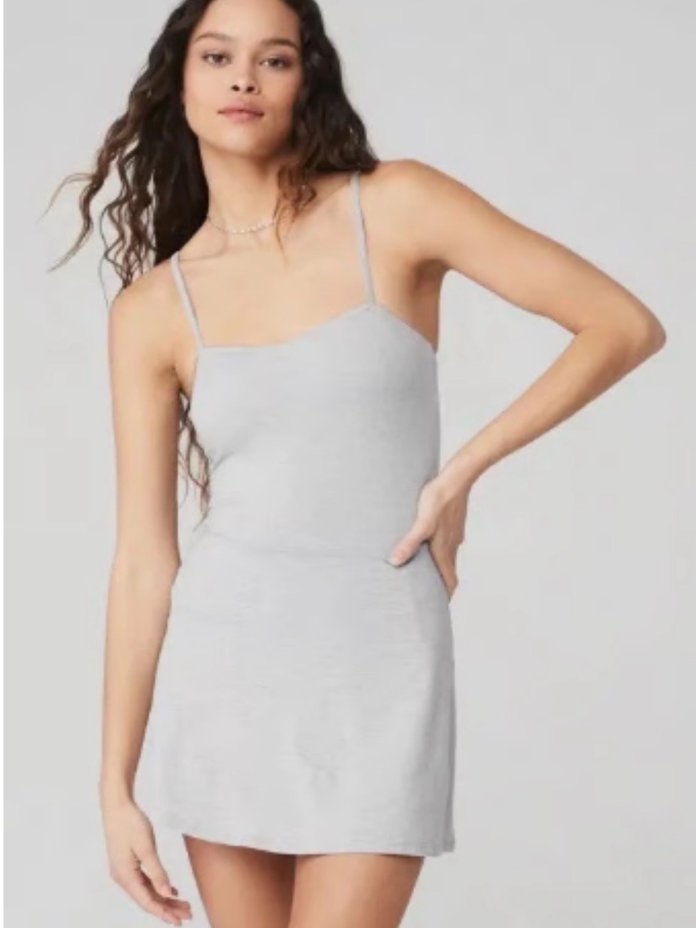 ALO Yoga Light Gray Courtside Mini